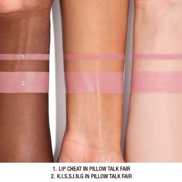 Charlotte Tilbury Pillow Talk Lip Kit: Lip Cheat & K.I.S.S.I.N.G, Fair, NIB - Picture 5 of 8
